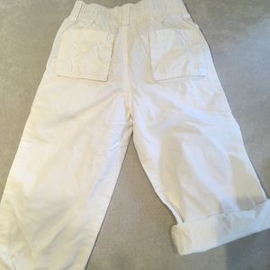 Gymboree boys white roll up beach pants.